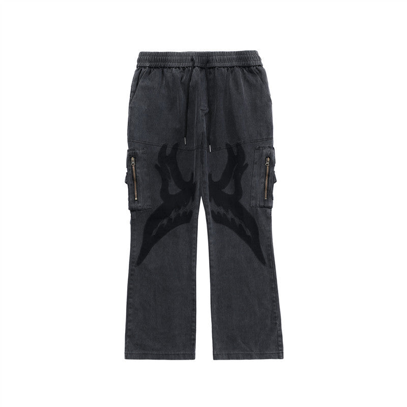 Embroidered Baggy Jeans