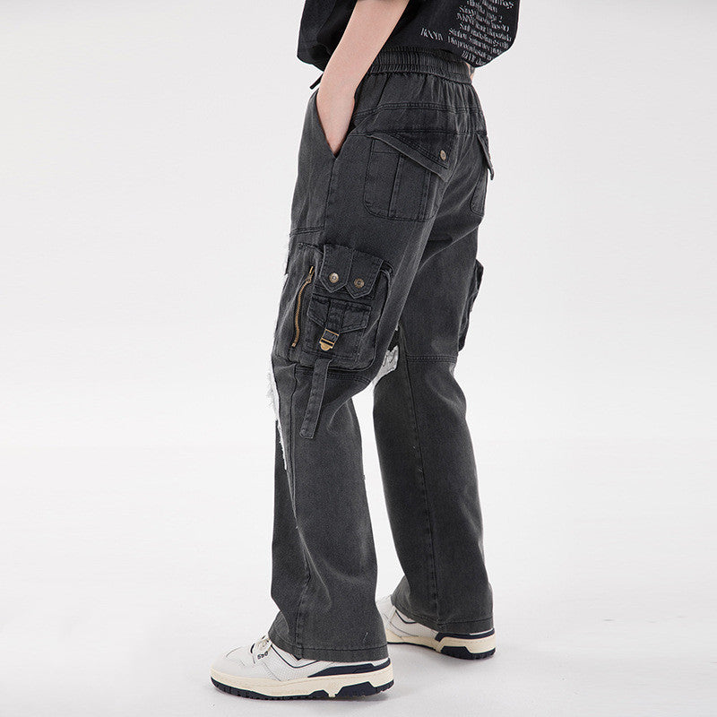 Embroidered Baggy Jeans